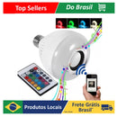 Lampada De Led Com  Bluetooth E Caixa De Som C Controle Rgb 12W