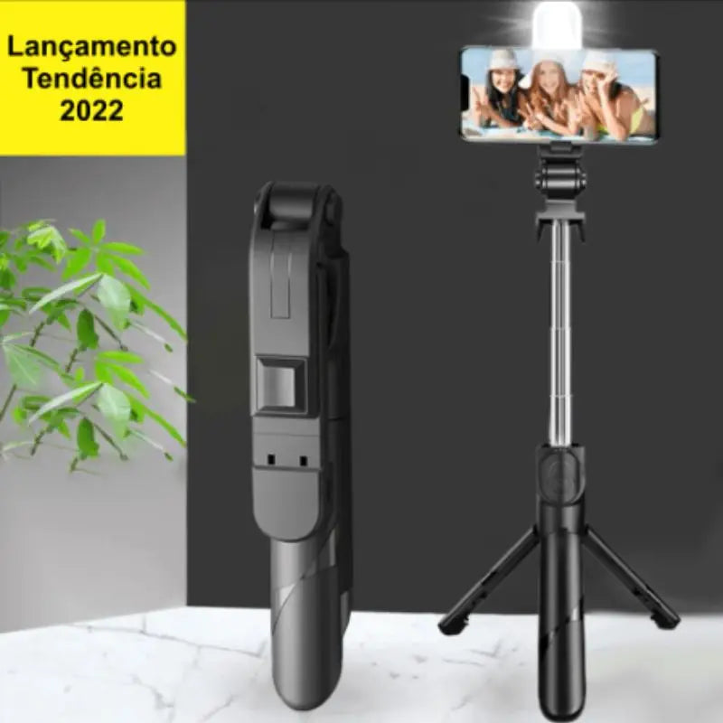 Bastão Pau de Selfie Monopé Retrátil Bluetooth suporte tripé para celular