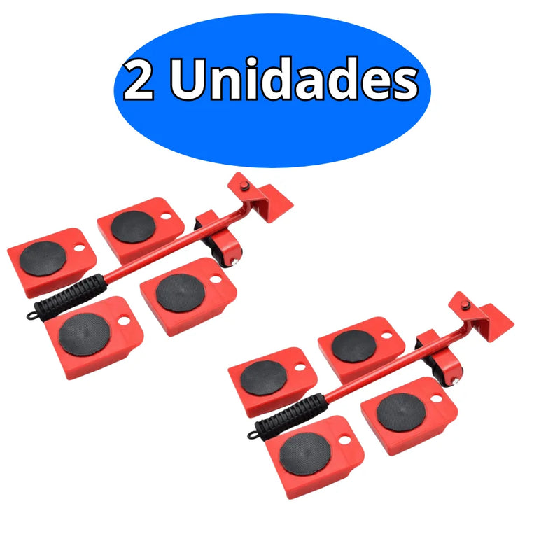 Até 2 Suportes com 5 Peças Movedor Rodinhas para Levantar e Mover Móveis Easy Lift