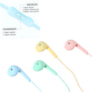 Kit Fones De Ouvido Com Fio E Microfone Macaron Sortidos