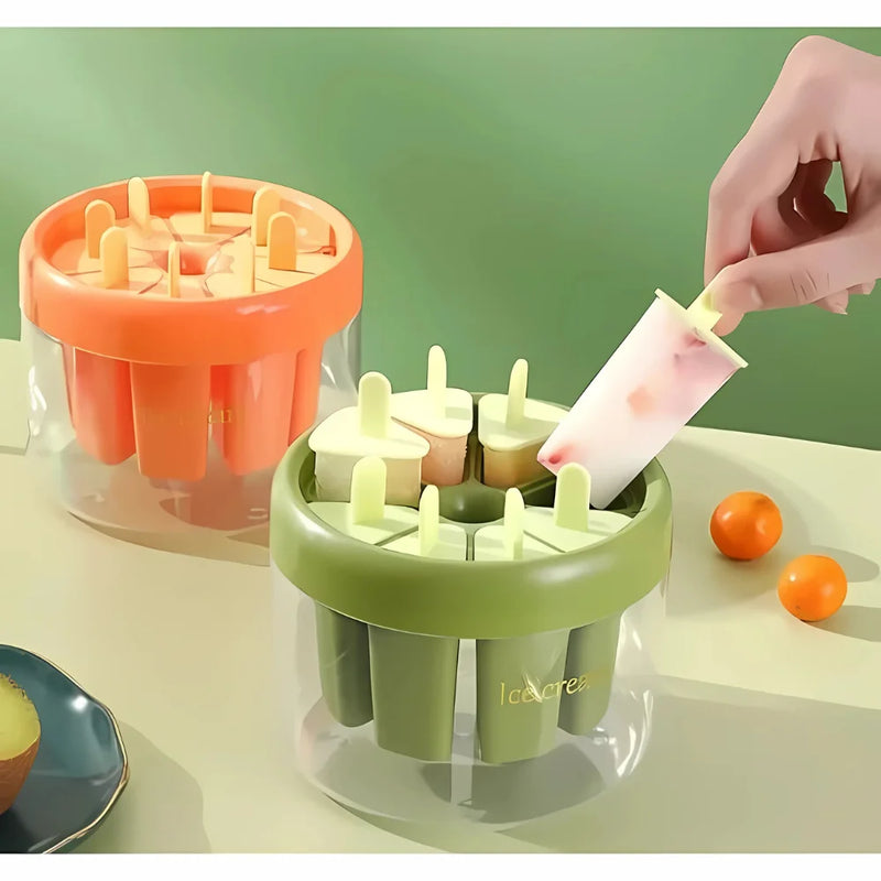 Mold Shape For Popsoline and Homemade Ice Cream With Holder