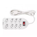 Régua de Tomadas Filtro de Linha Com 8 Tomadas