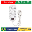 Régua de Tomadas Filtro de Linha Com 8 Tomadas