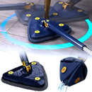 Mop Cleaning Wheel Mop Kit, 360 ° Swivel Adjustable Triangulo Mop + 3 refis