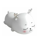 Mini Luminária Abajur Cervo Fofo Led Silicone Touch Recarregável