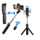 Bastão Pau de Selfie Monopé Retrátil Bluetooth suporte tripé para celular