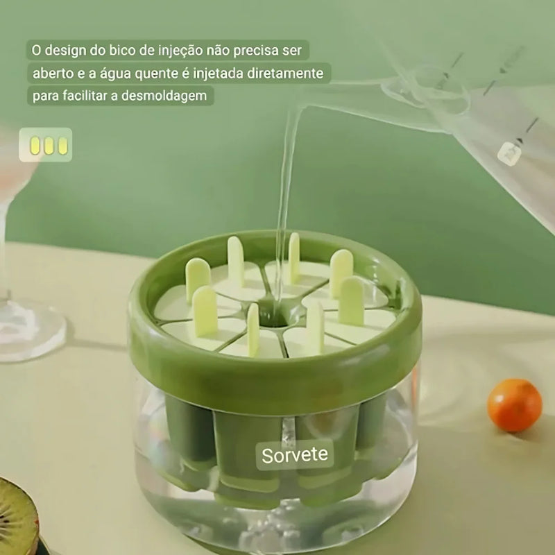 Mold Shape For Popsoline and Homemade Ice Cream With Holder