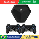 Video Game 4K HD 15 mil jogos Console, +2 Controles X6 Controlador Sem Fio, Mini Game Box, AV, Saída HD