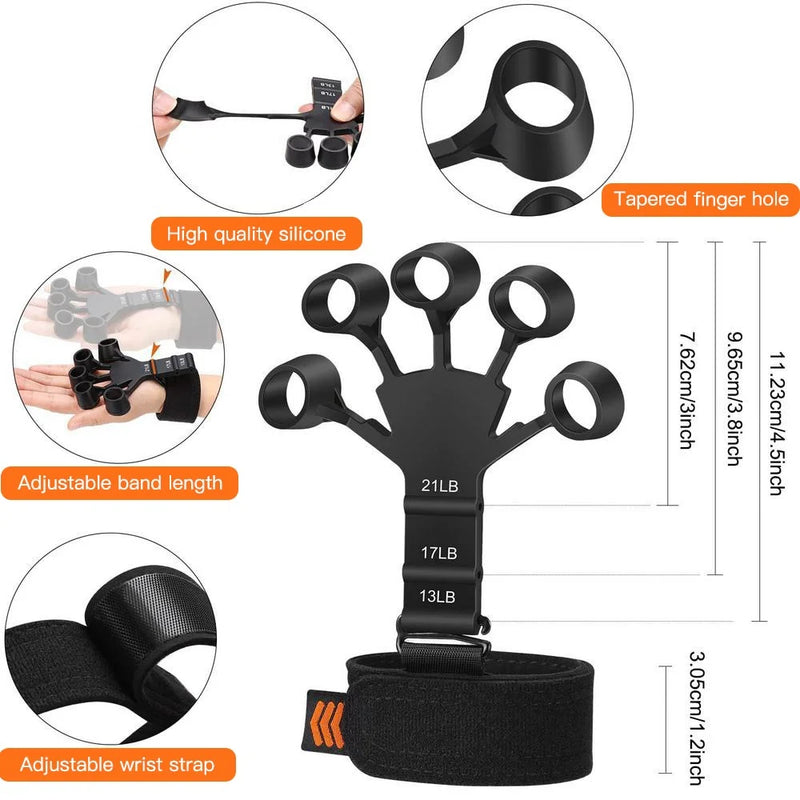 Strengthening 3-Level Guitar Finger Exerciser Recovery and Finger Strengthening Resistant For Patient Training