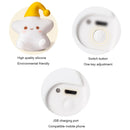 Mini Luminária Abajur Estrela Fofo Led Silicone Touch Recarregável