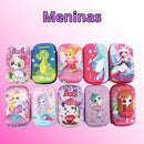 Estojo Escolar Infantil 3d Organizador 3 Divisórias Grande Estampa Com Alto Relevo