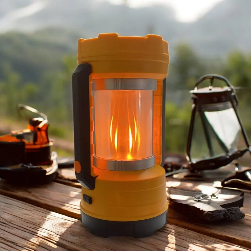 Lanterna Lamparina Luminaria 3 Funçoes Camping Carregador Solar USB Acampamento Trilha Potente