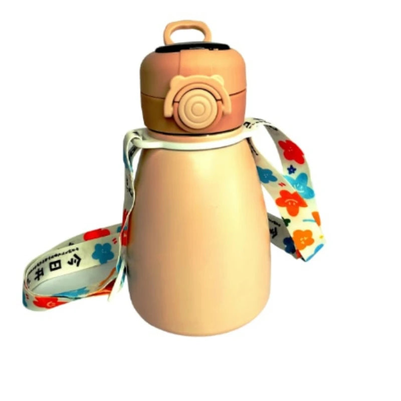 Garrafa Térmica Infantil Inox de água, Inteligente com Adesivos 550ML