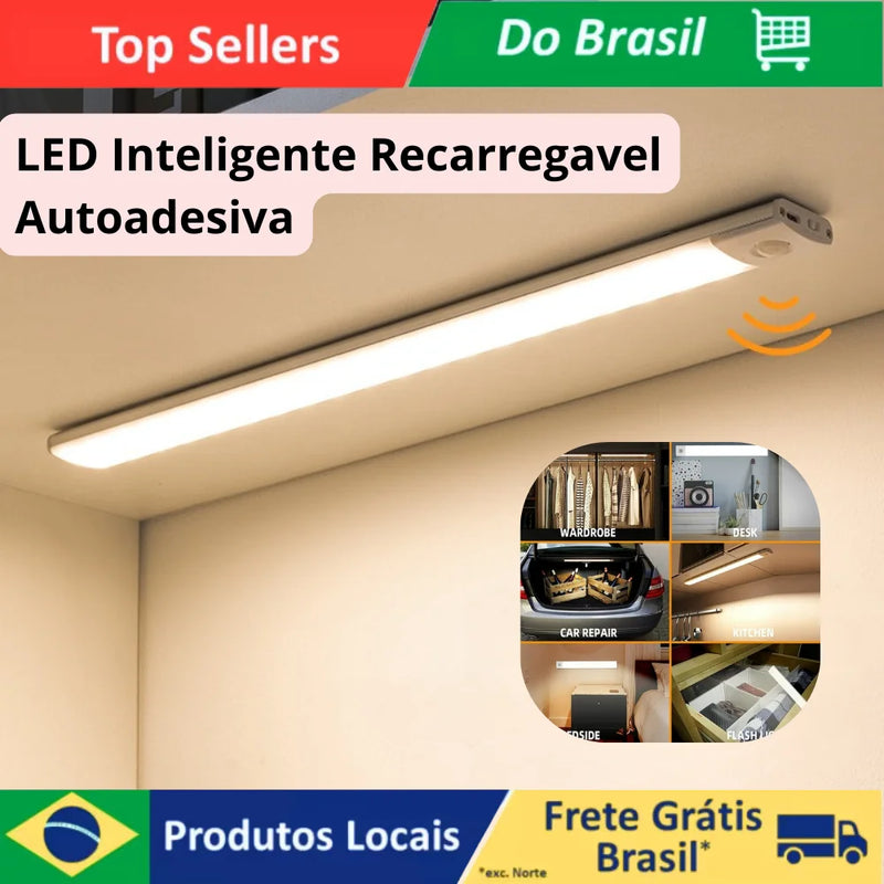 Automatic Smart Light with LED Self-adhesive Rechargeable; Intelligent Light L1803 with Motion Sensor 40 cm