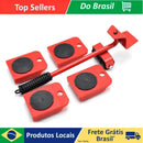 Até 2 Suportes com 5 Peças Movedor Rodinhas para Levantar e Mover Móveis Easy Lift