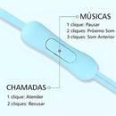 Kit Fones De Ouvido Com Fio E Microfone Macaron Sortidos