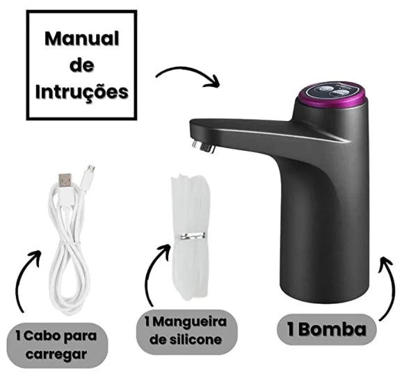 Electric Pump Bottle Gallon Water 20 Liters Premium USB Rechargeable Dispenser (2 Button)-Neverdie Store