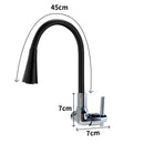 Versatile Black Wall Mounted Faucet with Flexible Double Jet Cone