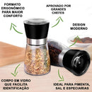 Kit 2 Grinder Seasonings, Salt, Pepper And Spices Glass and Inox Shredder