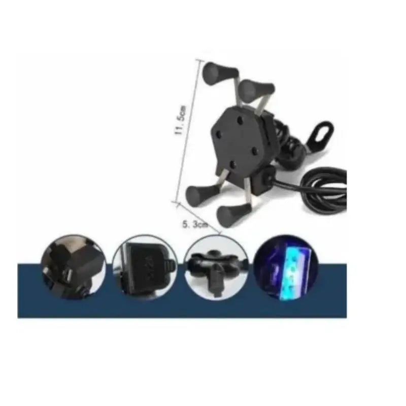 Support For Motorcycle Usb For 360 Rotation Charger