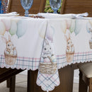 🐰 Toalha de Mesa Páscoa e Encantos – 1,50x1,50m | Para Mesas de até 4 Cadeiras | Decoração de Cozinha ou Sala