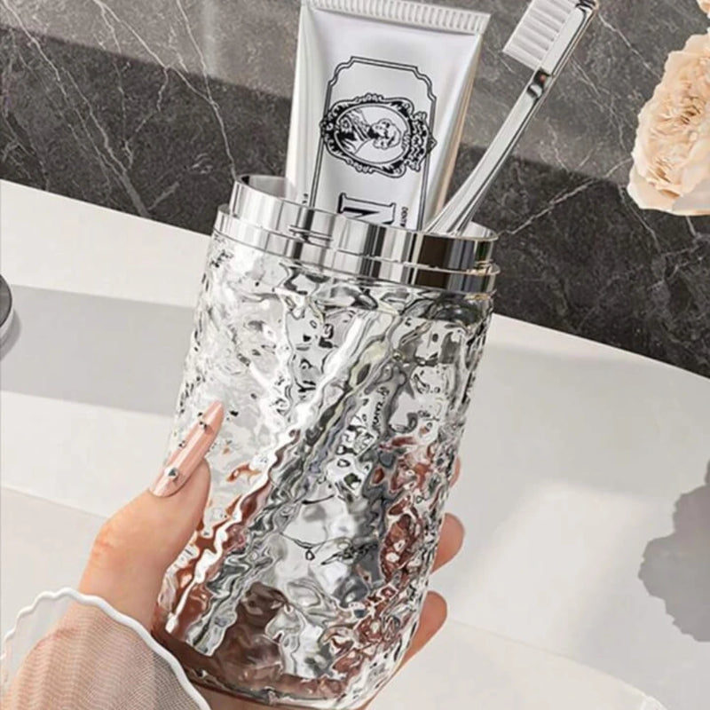 2 em 1 Porta Escovas Copo Portátil, Estojo de Armazenamento de Pasta de Dente e Escova de Dente para viagem. Copo de luxo e caix