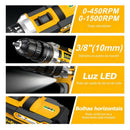 FURADEIRA PARAFUSADEIRA DE IMPACTO SEM FIO A BATERIA 21V/12V COM MALETA E ACESSÓRIOS