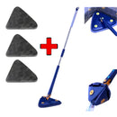 Mop Cleaning Wheel Mop Kit, 360 ° Swivel Adjustable Triangulo Mop + 3 refis