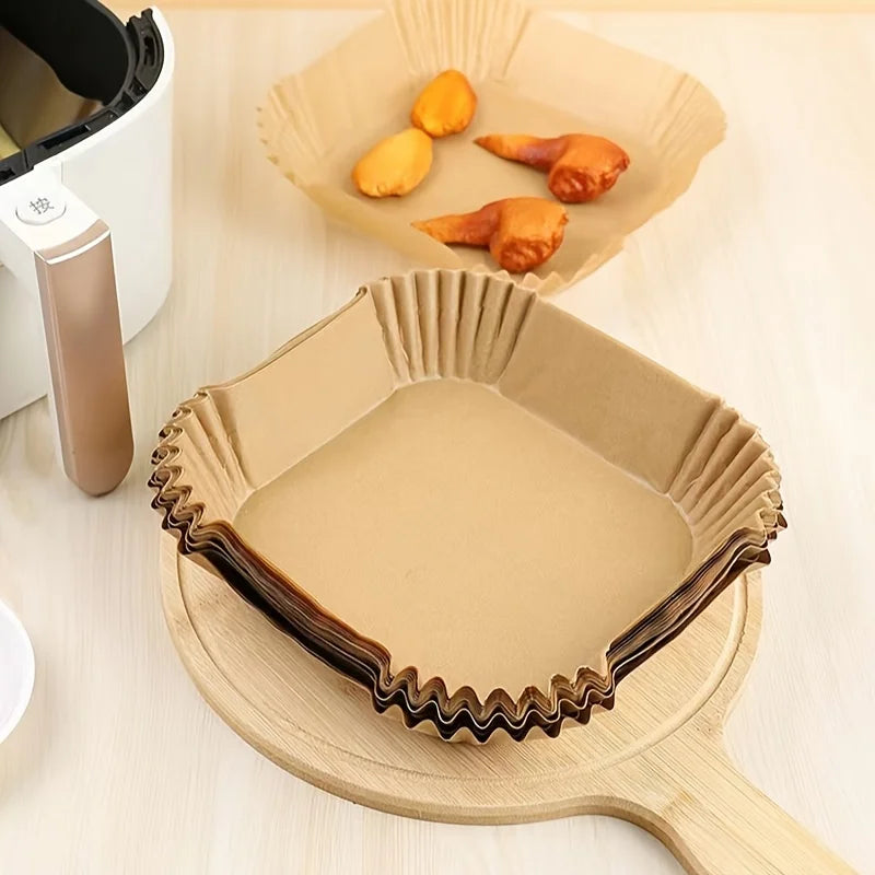 Airfryer Shape 200 PCs Disposable Round And Square Nonstick For Baking Paper Deep Fryer Baking Protector