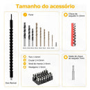FURADEIRA PARAFUSADEIRA DE IMPACTO SEM FIO A BATERIA 21V/12V COM MALETA E ACESSÓRIOS