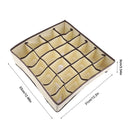 Kit até 3 Organizador de Gavetas Estojo com 24 Divisorias Para Guarda Roupas Portatil Dobravel Roupas Intimas e Objetos