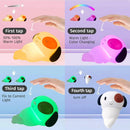 Mini Luminária Abajur Cachorro Fofo Led Silicone Touch Recarregável