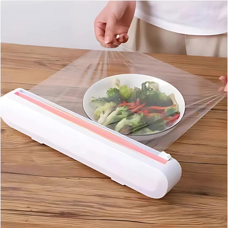 Plastic Cutter Adjustable PVC Film Discard Dispenser with Sent Sealing