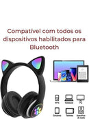 Fone orelha de gatinho com Led Headphone com bluetooth 5.0