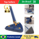Mop Cleaning Wheel Mop Kit, 360 ° Swivel Adjustable Triangulo Mop + 3 refis