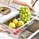 Escorredor De Cozinha Para Frutas E Legumes Tamanho Ajustável Ácrilico Pia