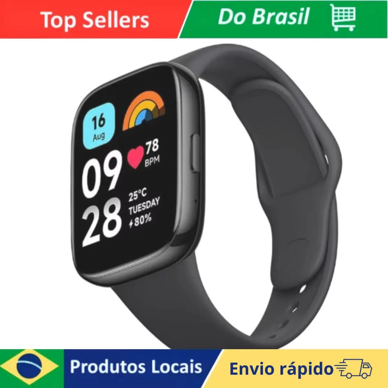 Xiaomi Redmi Watch 5 Active Smartwatch, tela LCD, bateria com duração de 18 dias, chamadas Bluetooth
