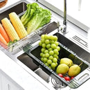 Escorredor De Cozinha Para Frutas E Legumes Tamanho Ajustável Ácrilico Pia