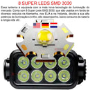 Nova Lanterna de Cabeça Recarregável A prova dagua Com 8 LEDs 3030 E Sensor Inteligente