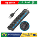 ✨ Hub USB 7 Portas 2.0 – Ultra Rápido com LED | Expansor Multiportas para PC e Notebook ✨