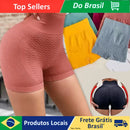 Short Calcinha Encolhe e Diminui Barriga Feminino Cintura Alta Modelador De Cintura Tecido Fitness
