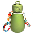 Garrafa Térmica Infantil Inox de água, Inteligente com Adesivos 550ML