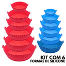 Kit com 6 Capas Protetoras de Silicone para AirFryer e Forno Fritadeira Elétrica