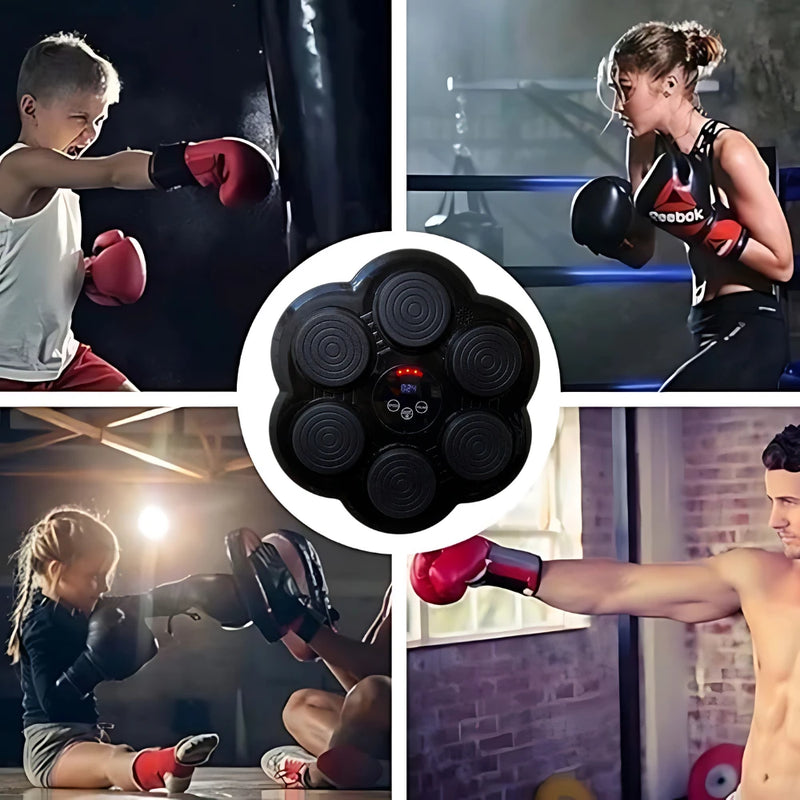 Smart Boxe Máquina De Soco Com luva De Boxe Inteligente Música Bluetooth Alvo De Parede Para Casa Treino