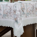 🐰 Toalha de Mesa Páscoa e Encantos – 1,50x1,50m | Para Mesas de até 4 Cadeiras | Decoração de Cozinha ou Sala