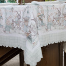 🐰 Toalha de Mesa Páscoa e Encantos – 1,50x1,50m | Para Mesas de até 4 Cadeiras | Decoração de Cozinha ou Sala