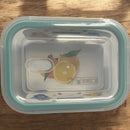 Kit up to 3 Heat Resistant Glass Lunchbox 400 ml Rectangular Sealant Pot Sealling Fit