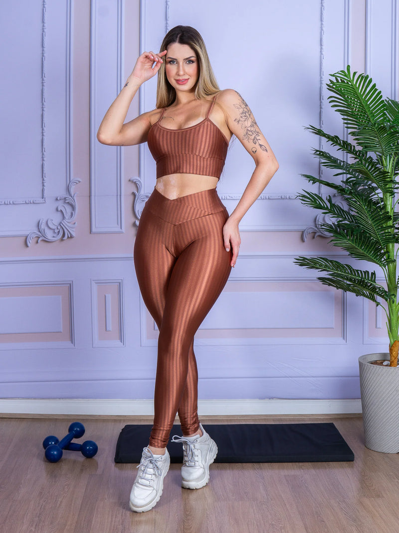Women's 3D Cross-waistband Ginastica Legging