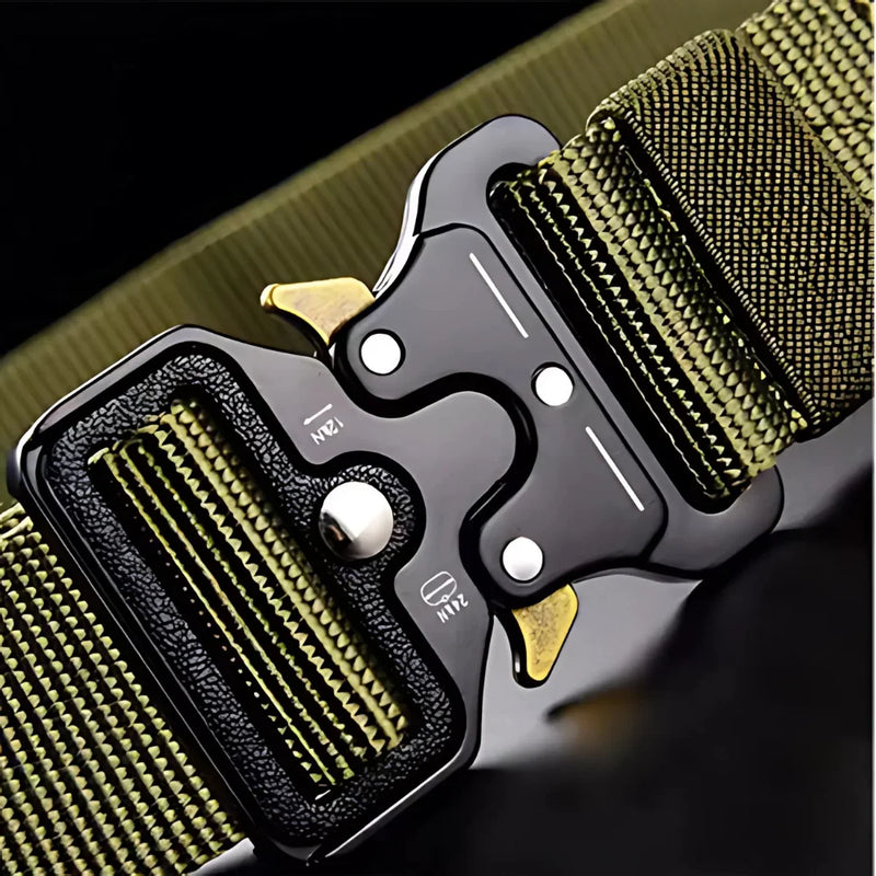 Cinto Tático Estilo Militar Elegante Masculino e Feminino Nylon Fivela e Engate Rápido 120cm Ajustavel