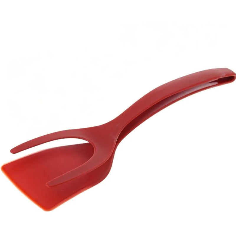 Multi-Purpose Red Nylon Spatula With Sticker For Eggs Steak Pancake Tapioca